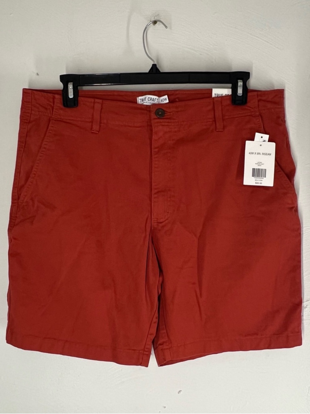 True Craft 9” Flat Front Mens 40 Shorts